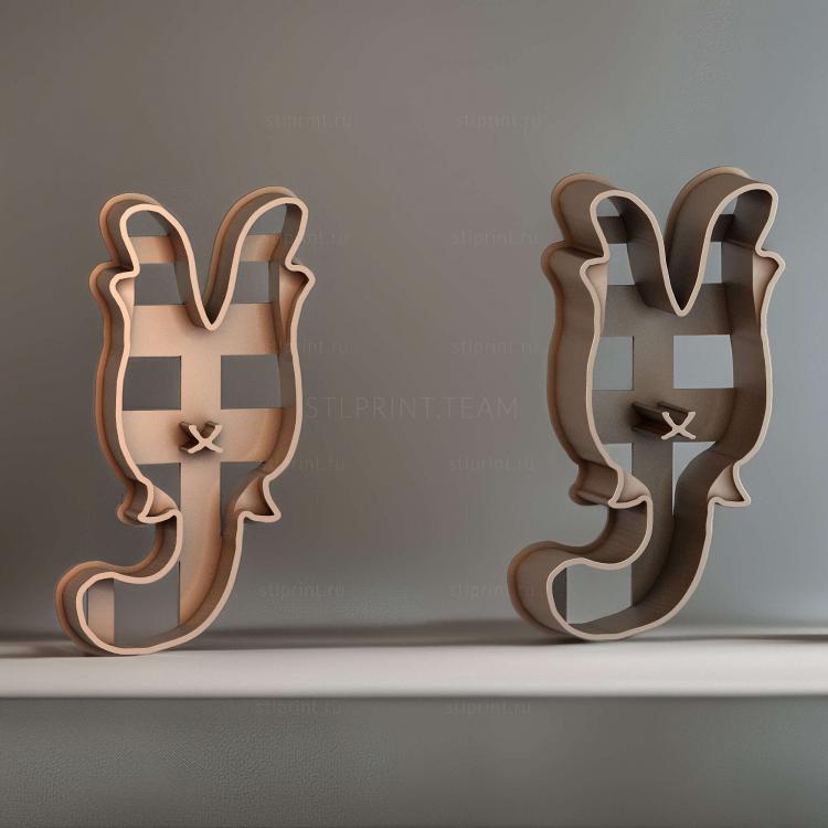 Кот, вырезанный из печенья