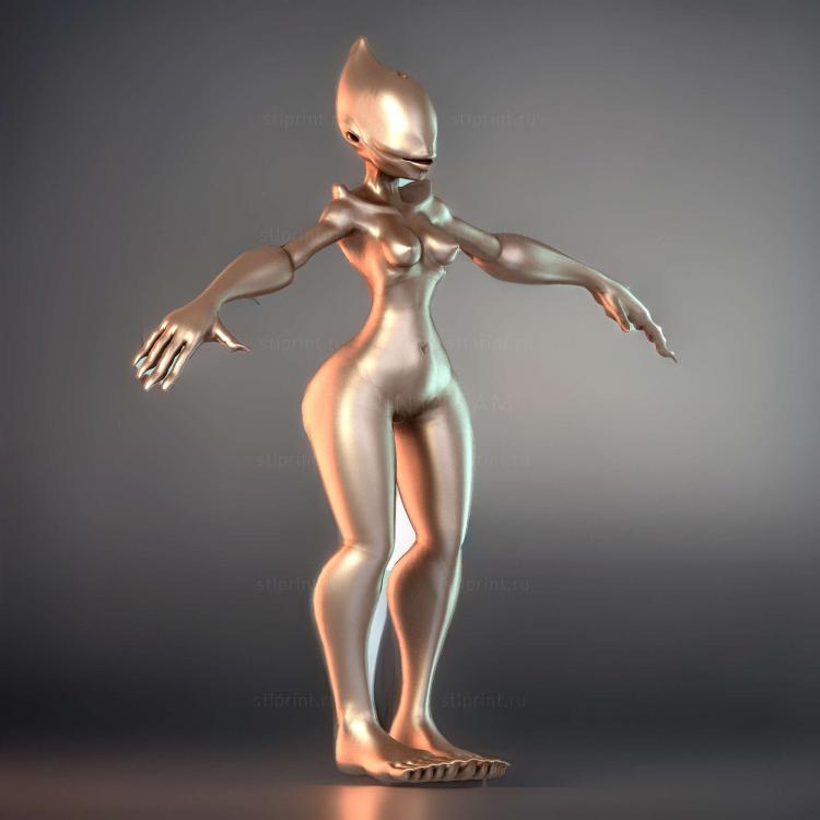 Низкополигональная основа Daemon Woman
