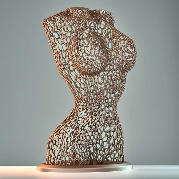 Ремикс на женское тело в стиле Voronoi версия 4
