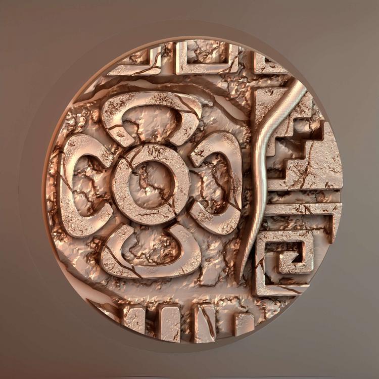 Круглый магнит Aztec 32 мм V3