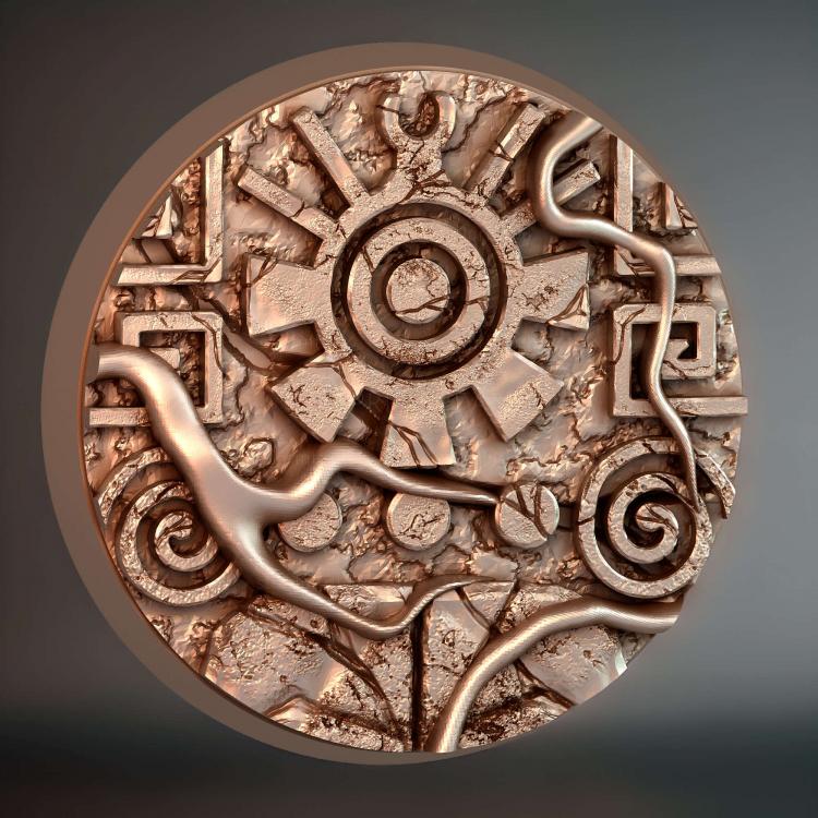 Круглый магнит Aztec диаметром 40 мм