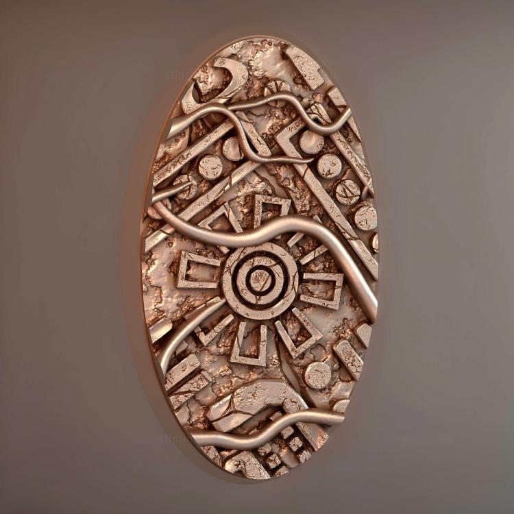 Овальный магнит Aztec 60 мм