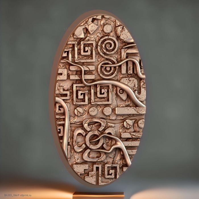 Овальный магнит Aztec 75 мм