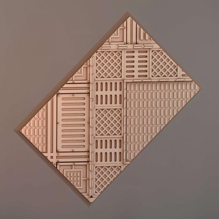 Прямоугольник 75x50 мм с основанием indr 10