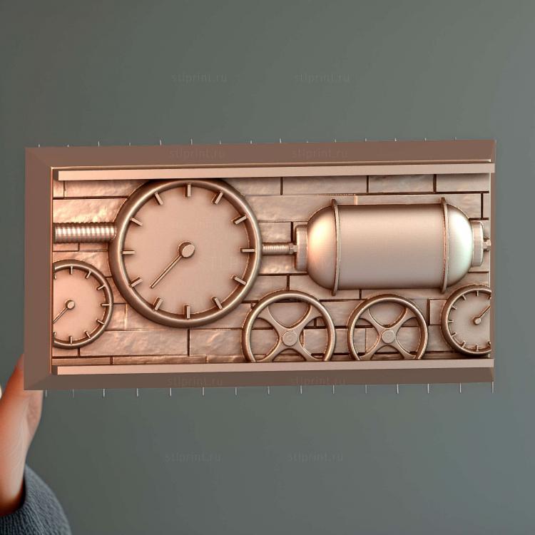 Магнит с квадратным основанием Steam Punk 25x50 мм