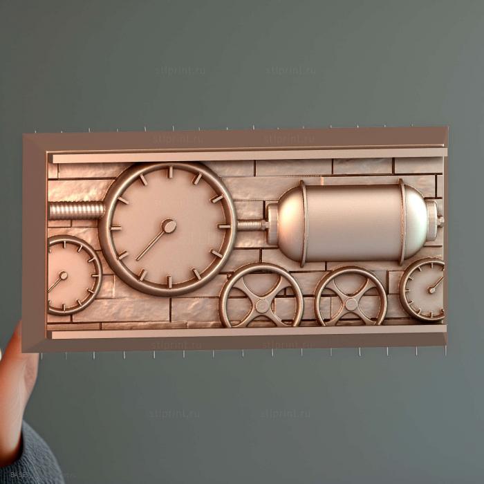 Магнит с квадратным основанием Steam Punk 25x50 мм