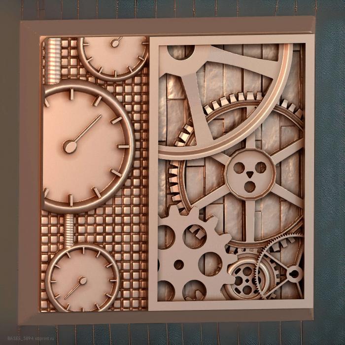 Магнит с квадратным основанием Steam Punk 40 мм
