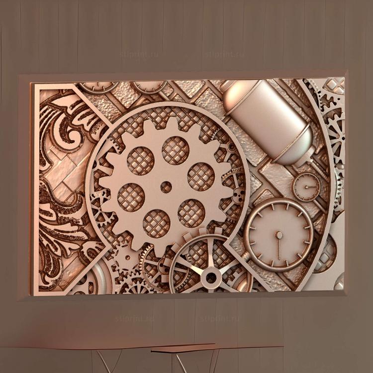 Магнит с квадратным основанием Steam Punk 50x75 мм