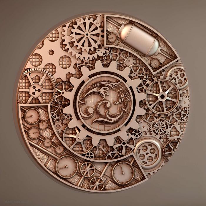 Магнит с круглым основанием Steam Punk 100 мм