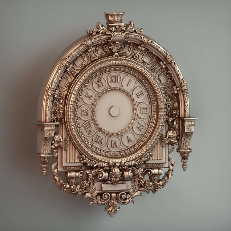3d stl модель корпуса ретро-часов, для чпу