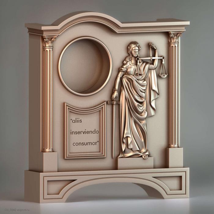 3d stl модель настольных часов, файл для чпу станка