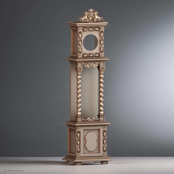 3d stl модель корпуса напольных часов