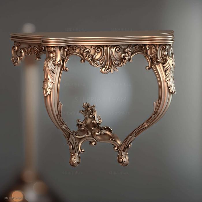 3d stl модель консоли, файл для чпу станка