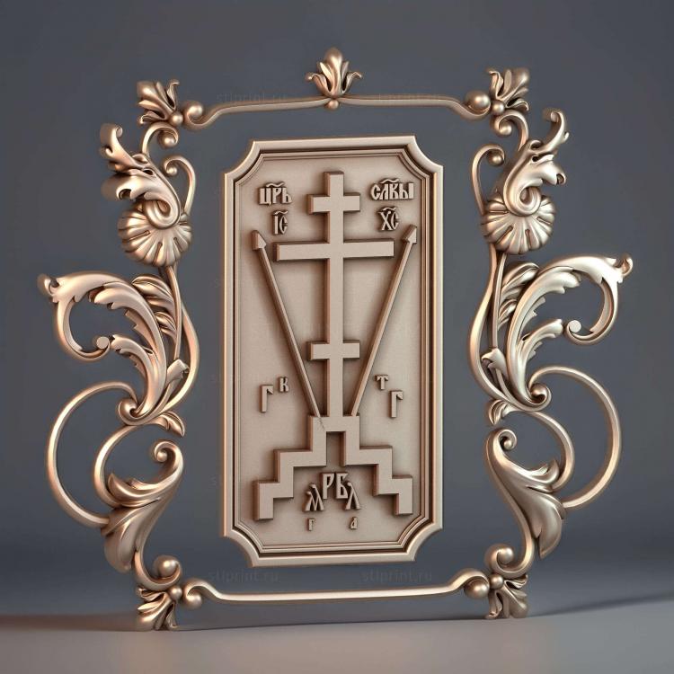 3д модель церковного декора, stl файл для ЧПУ