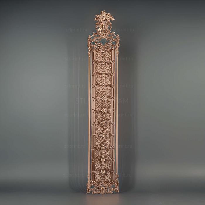 3d stl модель накладки на дверь декоративной