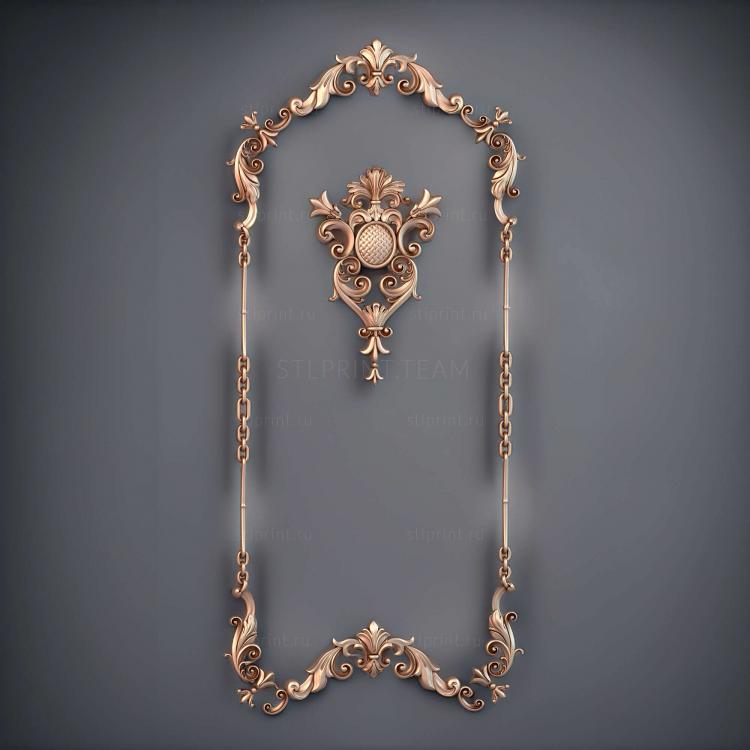 3d stl модель накладки на дверь декоративной