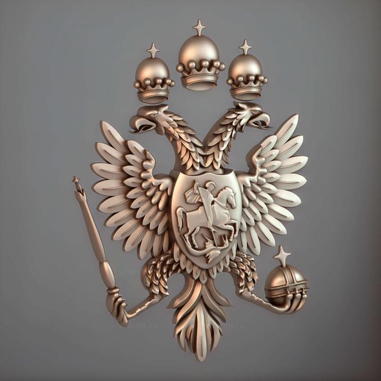 Герб с двумя орлами и коронами
