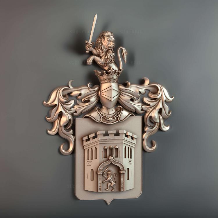Герб с львом и башней