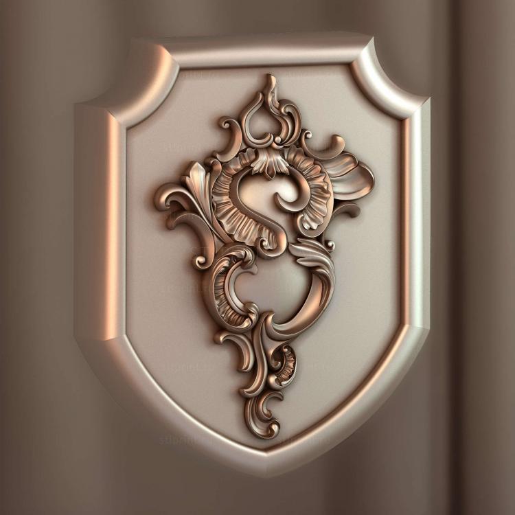 Орнаментальный герб с буквой "S"