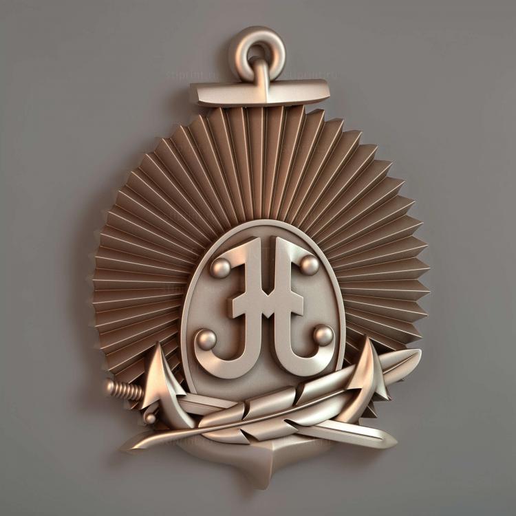 Герб с якорем и буквами "HH"
