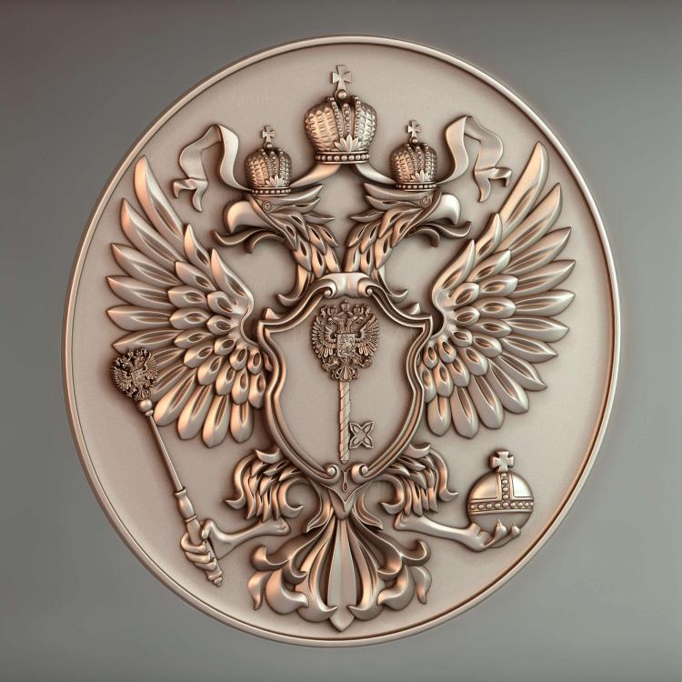 Двуглавый орел с коронами и державой