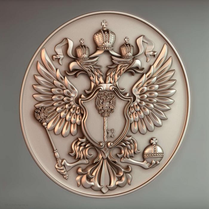 Двуглавый орел с коронами и державой