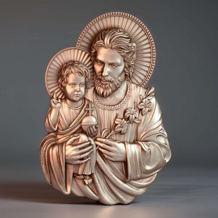 3d модель святой иосиф с младенцем иисусом