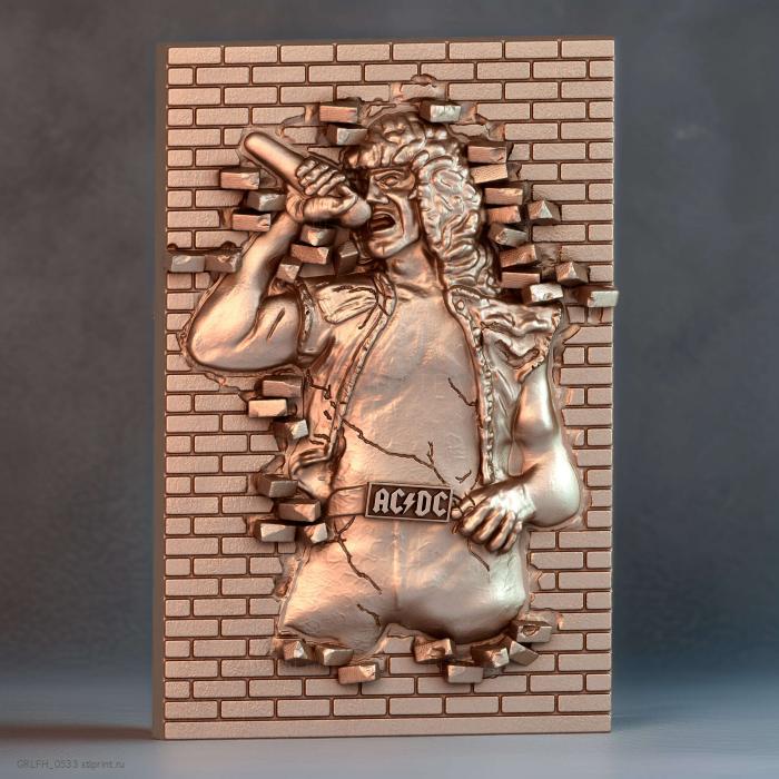 Bon Scott Acdc Лейн (Низкополигональный)
