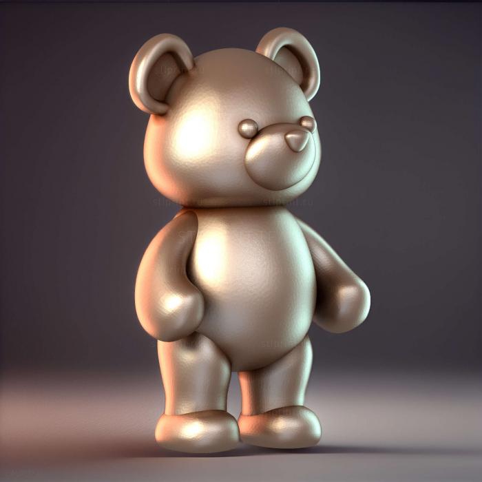 3d stl модель детская, медвежонок