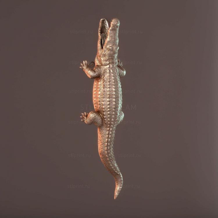 3d stl модель крокодил