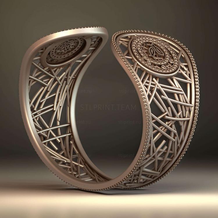 Ювелирные Изделия Женские Водолей Зодиак Браслет 3D CAD 2