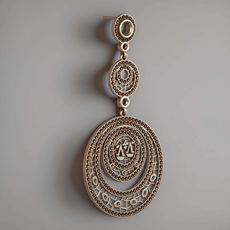 Серьги Зодиака Весы