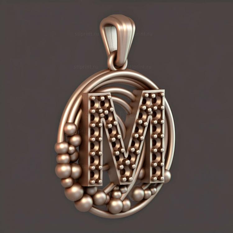 Подвеска с буквой M12