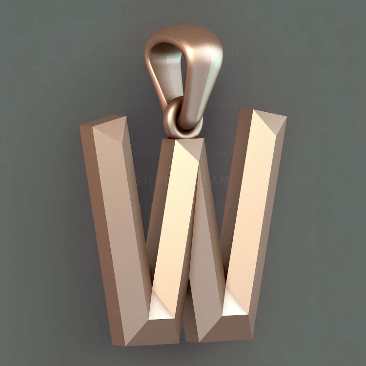 Подвеска с буквой W 2