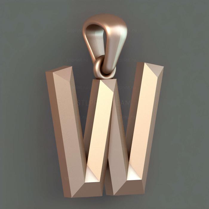 Подвеска с буквой W 2