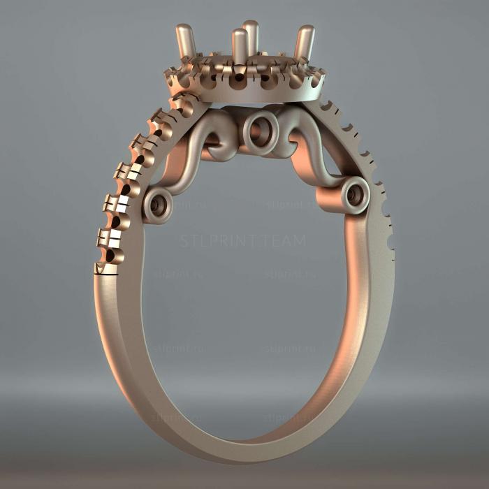 3D Кольца с Драгоценными камнями