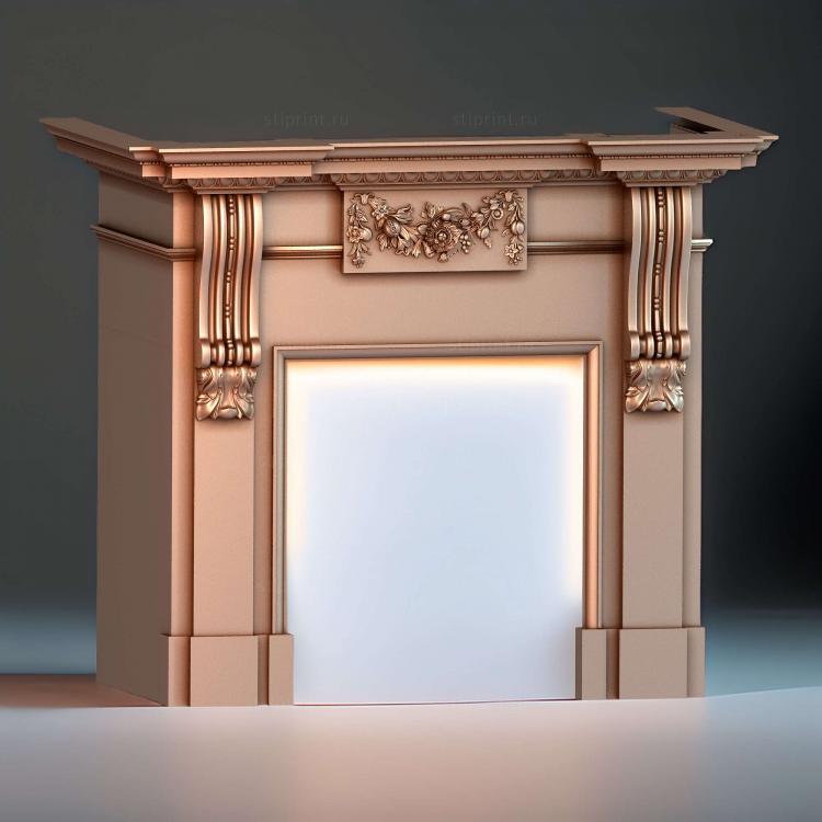 портал для камина, 3d stl модель