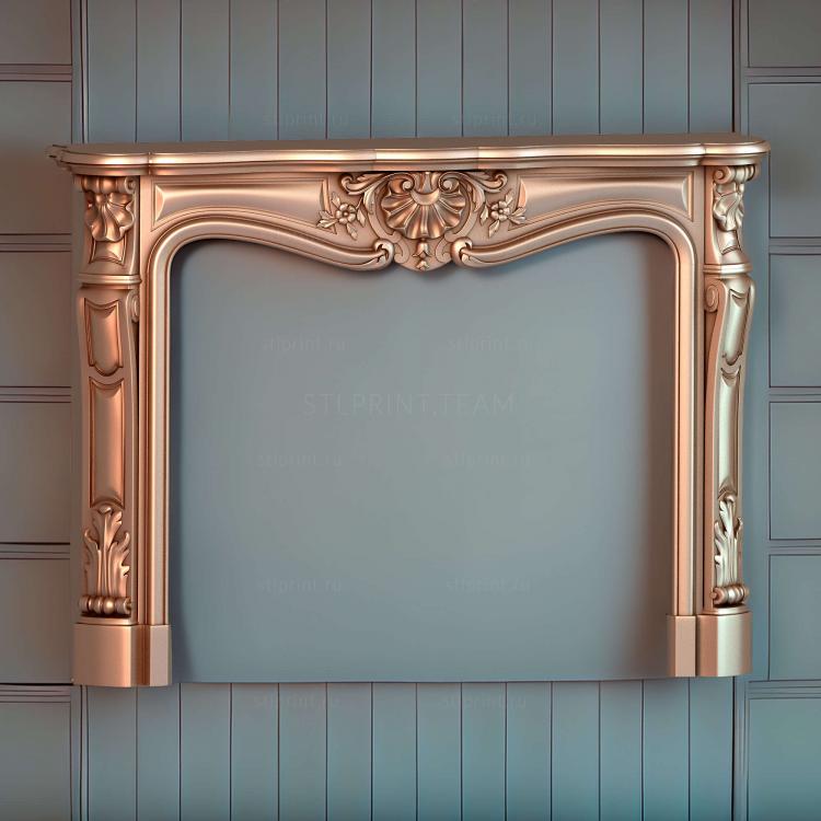 декор камина, 3d stl модель для чпу