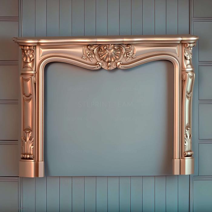 декор камина, 3d stl модель для чпу