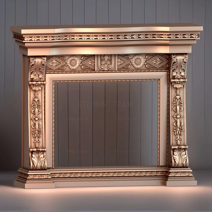 декор камина, 3d stl модель для чпу