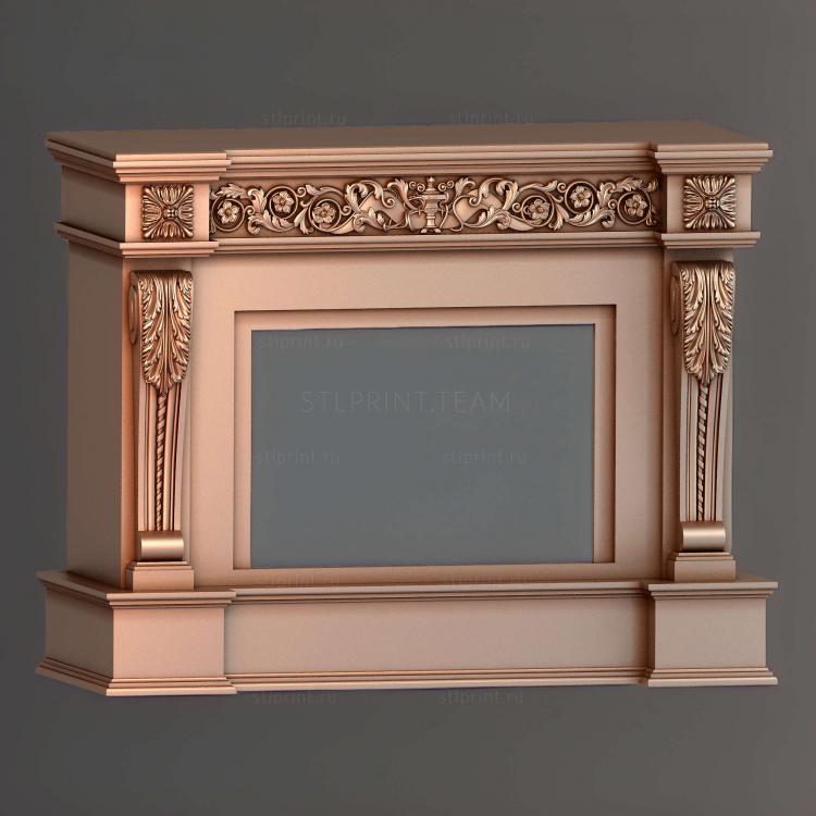 обрамление камина, 3d stl модель для чпу, классика