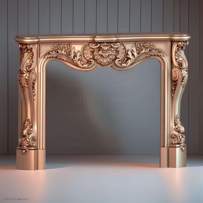 обрамление камина, 3d stl модель для чпу