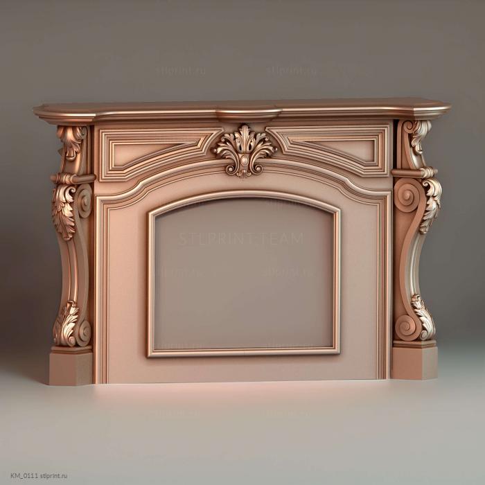 камин, 3d stl модель для ЧПУ