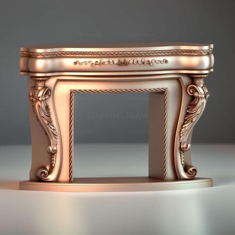 каминный портал, 3d stl модель для чпу