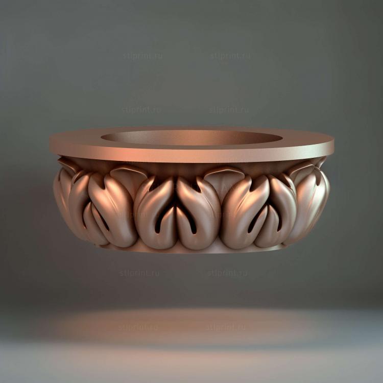 3d stl модель капители
