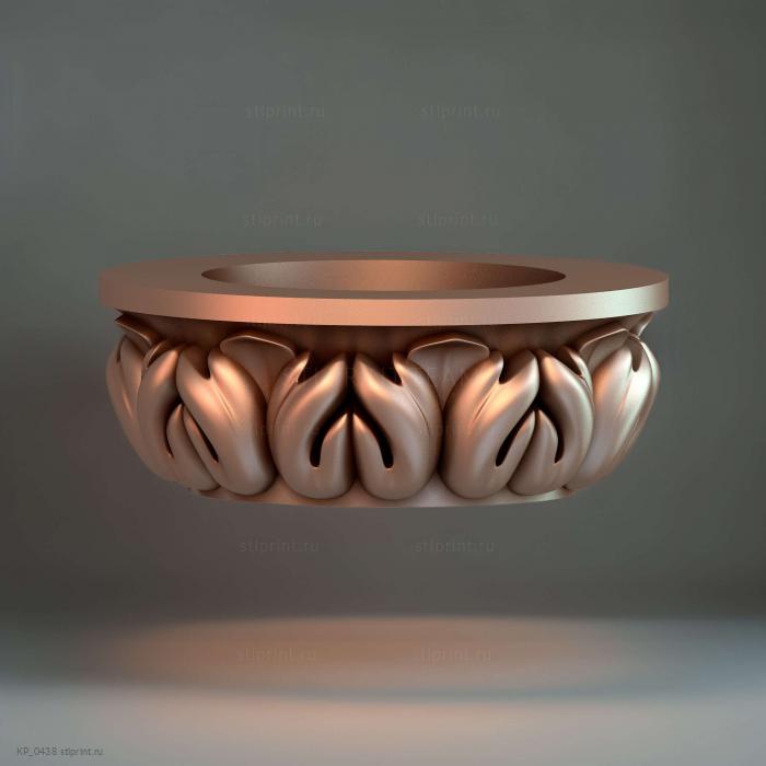 3d stl модель капители