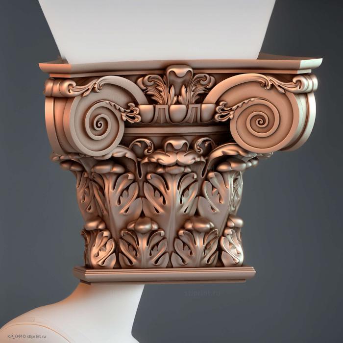 3d stl модель капители