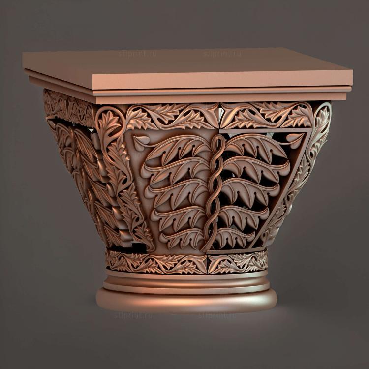 капитель, 3d stl модель для ЧПУ