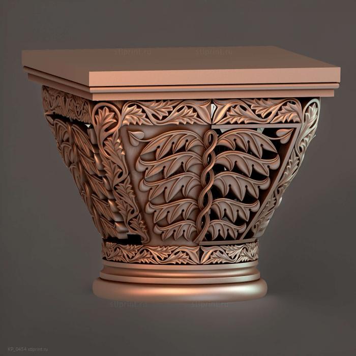 капитель, 3d stl модель для ЧПУ
