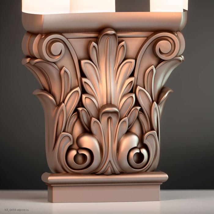 капитель классика, 3d stl модель для ЧПУ